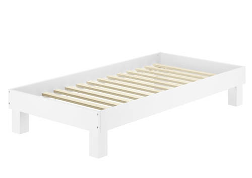 Holzbett breites Einzelbett 100x200 Buche Bettrahmen Futonbett mit w�hlbarem Zubeh�r  V-60.87-10W