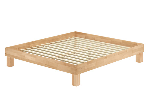 Extra komfortables Doppelbett 180x200 Buche ge�lt Holzbett mit w�hlbarem Zubeh�r  V-60.87-18