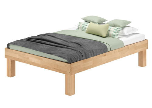 Hohes Einzelbett Doppelbett Holzbett Buche ge�lt Breite w�hlbar mit hohen F��en V-60.87-200HoR