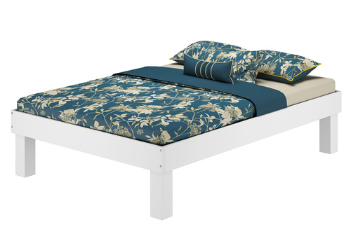 Holzbett hohes Einzelbett Buche Bettrahmen Futonbett mit Breite w�hlbar  V-60.87-220W-H