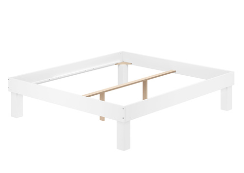 Holzbett hohes Einzelbett Buche Bettrahmen Futonbett mit Breite w�hlbar  V-60.87-220W-H