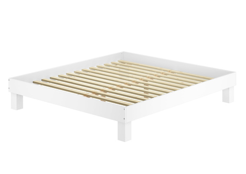 Waschwei�es Doppelbett 200x200 Buche Holzbett mit w�hlbarem Zubeh�r V-60.87W-20