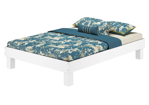 Waschwei�es Doppelbett Einzelbett in �berl�nge Buche w�hlbare Bettbreite V-60.87W-220 