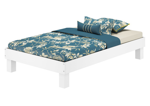 Waschwei�es Doppelbett Einzelbett in �berl�nge Buche w�hlbare Bettbreite V-60.87W-220 