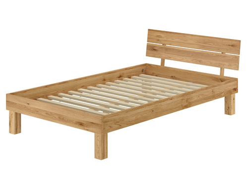 Holzbett Bettrahmen Einzelbett Eiche massiv ge�lt 120x200 w�hlbares Zubeh�r V-60.88-12