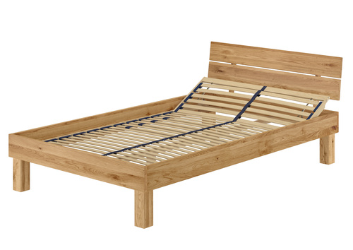 Holzbett Bettrahmen Einzelbett Eiche massiv ge�lt 120x200 w�hlbares Zubeh�r V-60.88-12