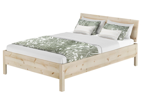 Metallfreies Doppelbett Holzbett Zirbe massiv 140x200 mit w�hlbarem Zubeh�r V-60.95-14