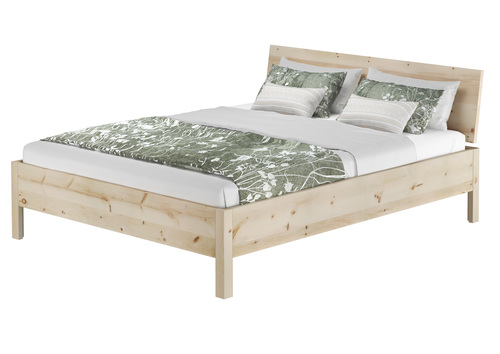 Holzbett Doppelbett metallfrei Zirbe massiv 160x200 mit w�hlbaren Zubeh�r V-60.95-16