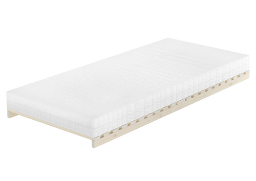 Niederflurbett metallfrei 90x200 Futon metallfreier Lattenrost, Fichte unbehandelt V-60.97-09