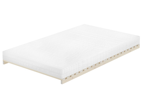Niederflurbett metallfrei 120x200 Futon metallfreier Lattenrost, Fichte unbehandelt V-60.97-12