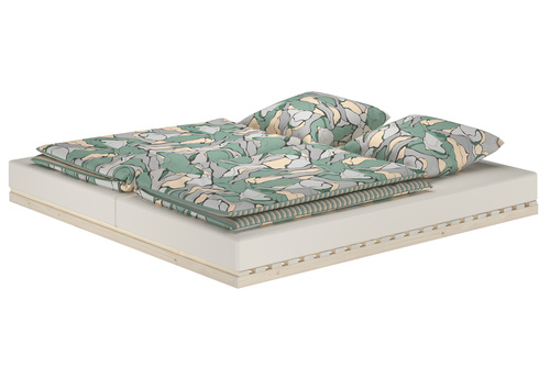 Niederflurbett metallfrei 200x200 Futon metallfreier Lattenrost, Fichte unbehandelt V-60.97-20