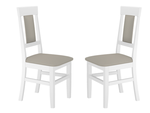 Gepolsterter Massivholz-Stuhl K�chenstuhl Esszimmerstuhl in taupe V-90.71-25WP03