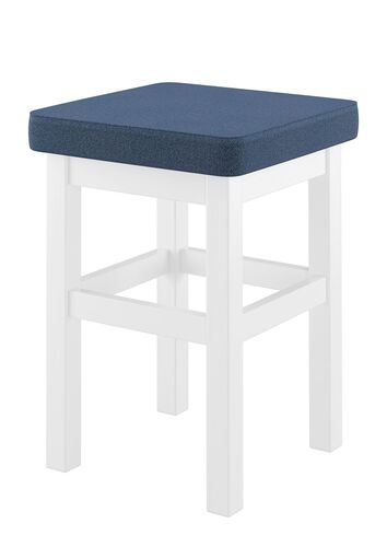 Holzhocker mit verschiedenen Polsterfarben Massivholzsitz in waschwei� mit Polster V-90.71-41WP