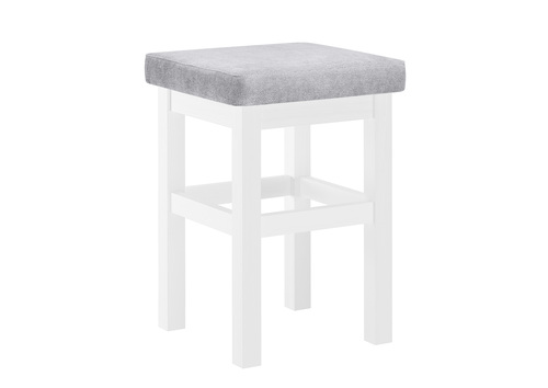 Holzhocker mit verschiedenen Polsterfarben Massivholzsitz in waschwei� mit Polster V-90.71-41WP