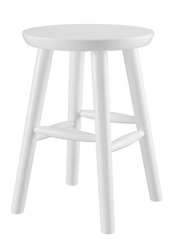 Runder Holz-Hocker als Beistelltisch oder Blumenhocker Schemel aus massiver Kiefer 90.71-42