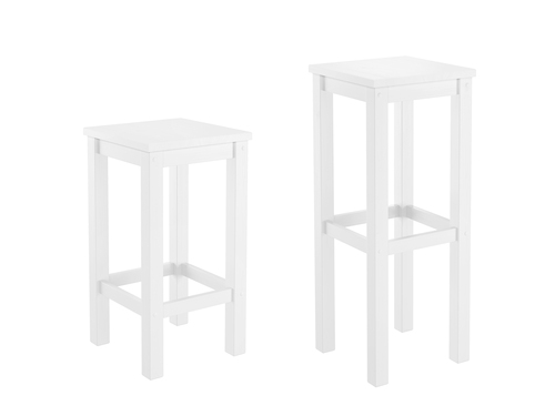 Wei�er Barhocker Tresenhocker Kiefer Massivholz w�hlbar in 60 cm oder 80 cm V-90.71-44-45W