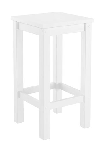 Wei�er Barhocker Tresenhocker Kiefer Massivholz w�hlbar in 60 cm oder 80 cm V-90.71-44-45W