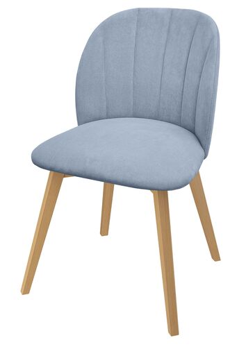 Gem�tlicher Polstersessel graues Polster Buche-Stuhlbeine V-90.71-61BuP38