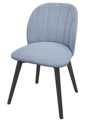 Gem�tlicher Polstersessel graues Polster schwarze Stuhlbeine V-90.71-61SwP38