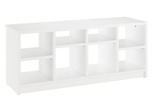 Moderne Holzbank als Schuhregal in zwei Gr��en 110 oder 83 cm Kiefer massiv wei� V-90.80W-03