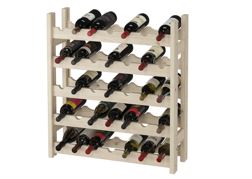 Weinregal Holzregal f�r Flaschen stapelbar V-90.81-04