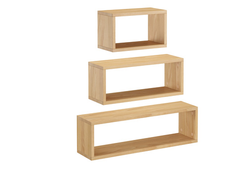 Wandablage schwebender Nachttisch Regal Ablage aus Buche L�nge w�hlbar V-90.84-53