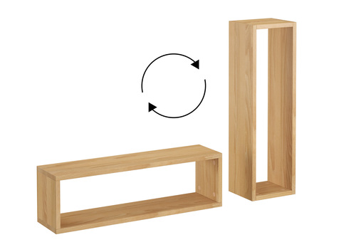 Wandablage schwebender Nachttisch Regal Ablage aus Buche L�nge w�hlbar V-90.84-53