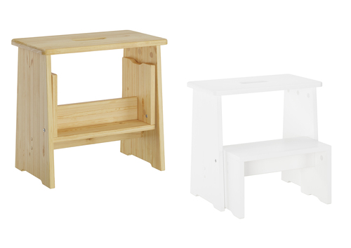 Stufenhocker Klapphocker Tritthocker klappbar Kiefer natur oder wei� V-90.92-06