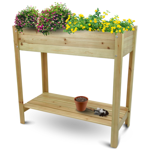 Hochbeet mit Vlies-Einlegefolie Tanne, Farbe w�hlbar, 80x37 cm