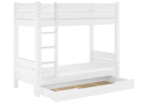 Stockbett f�r Erwachsene wei� 90x200 mit gro�er Nische Zubeh�r w�hlbar V-60.16-09W