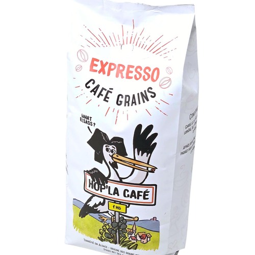 Sotoco HOPLA CAF� Espresso Robusta & Arabica Kaffee Bohnen aus dem Elsass 1 kg