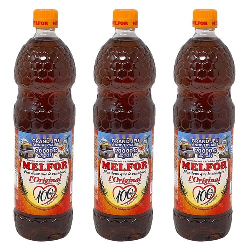 Melfor Original Essig W�rzmittel 3 x 1 Liter Flasche - Ideal f�r K�che und Grill