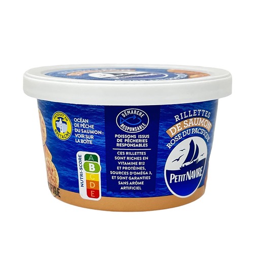Petit Navire Rillettes de Saumon - K�stliche Lachspaste mit cremiger Textur, 125g
