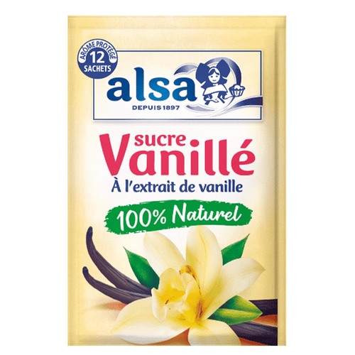 Alsa Vanillezucker mit nat�rlichem Extrakt - 12 Beutel (90g) f�r feine Desserts