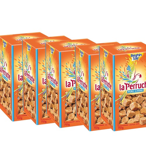 La Perruche Brauner nat�rlicher W�rfel Rohrzucker 5 x 750 Gramm