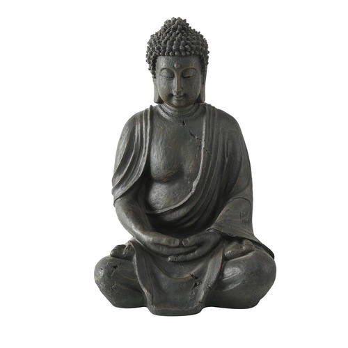 Sitzende Buddha Figur 40 cm - Meditative Gartendeko f�r Ruhe und Entspannung