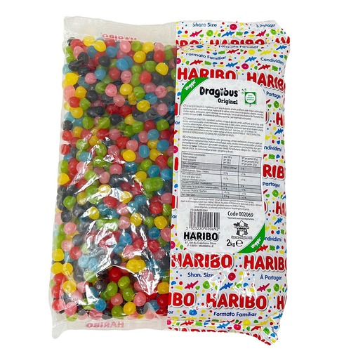 Haribo DRAGIBUS Soft Kaubonbons 2KG Mega Pack - Fruchtiger Naschspa!