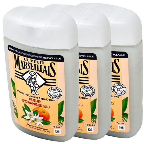 Le Petit Marseillais Duschgel Orangenbl�ten 3x250ml - Erfrischende Pflege