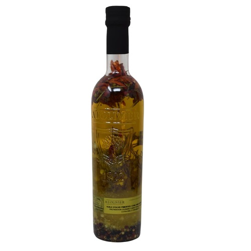 A LOlivier Piment dEspelette: Scharfes Oliven�l mit Chili - Gravierte Flasche, 500 ml