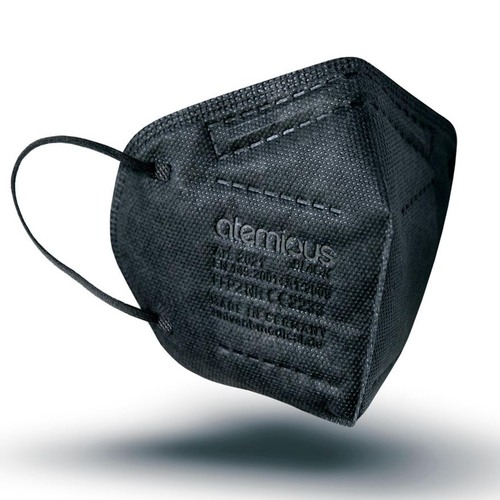 atemious PRO 2 BLACK FFP2 Maske - Schwarz, einzeln verpackt, Made in Germany