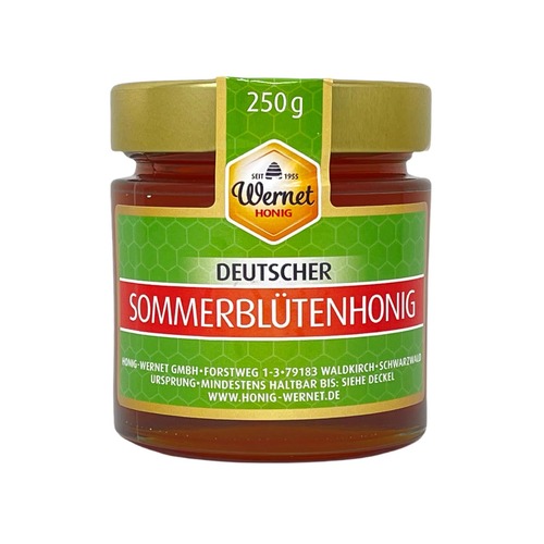 Honig Wernet Traditionsimker im Schwarzwald Deutscher Sommerbl�tenhonig 250g Glas