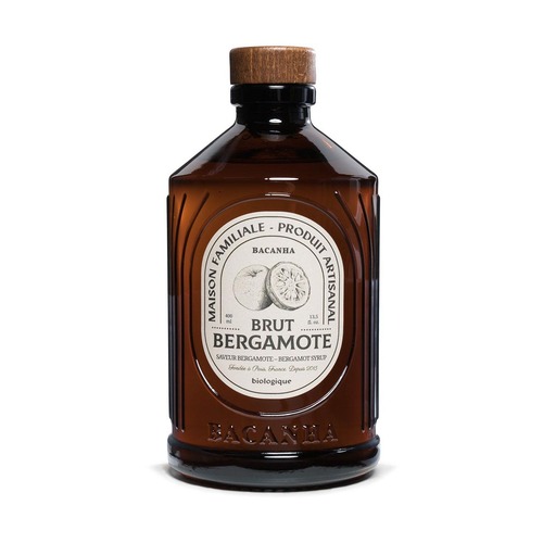 Bacanha Sirop Brut de Bergamote Bio 400 ml - Bio Bergamotte Sirup aus Frankreich mit Bio Rohrzucker 
