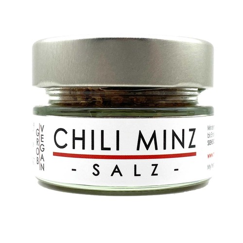 my herbs Chili Minz Salz - feines Meersalz mit Chili und Minze 70 Gramm im Glas