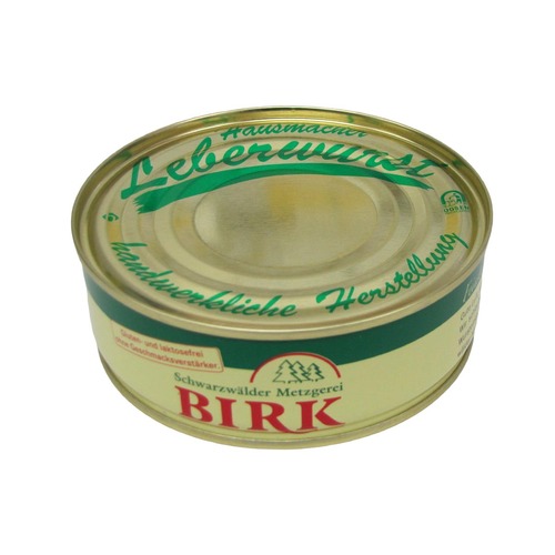 Schwarzw�lder Metzgerei Birk Dosenwurst Hausmacher Leberwurst aus eigener Herstellung