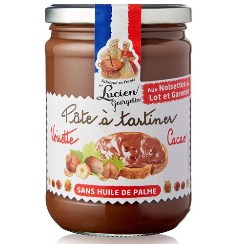 Lucien Georgelin Kakao-Haselnuss-Aufstrich ohne Palm�l - Franz�sische Delikatesse 400 Gramm