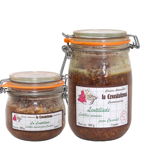 Le Coustelous Lentillade Linsen mit Entenkeule und Wurst im Glas - Versch. Gr��en