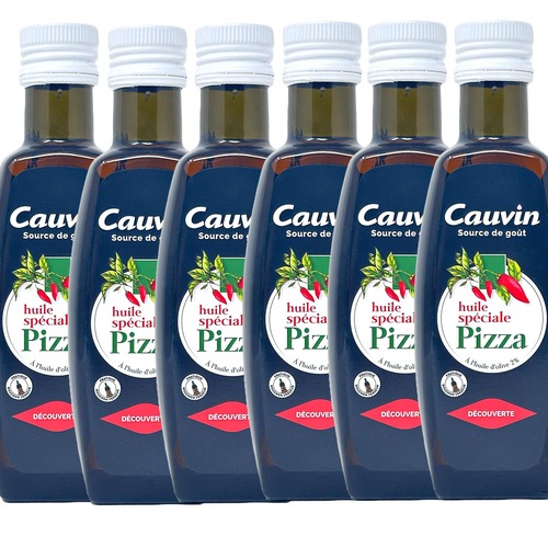 Cauvin Chili-�l f�r Pizza, Pasta und zum Grillen - Huile Piment�e 6x250 ml Frankreich