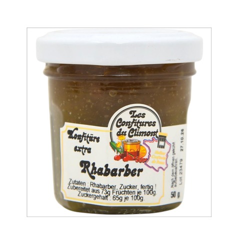 Les Confitures du Climont Rhabarber Konfit�re Extra 50g - Feinster Genuss aus dem Elsass