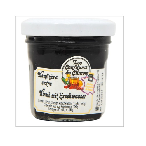 Les Confitures du Climont Kirsch Konfit�re Extra mit Kirschwasser 50g
