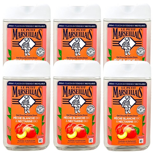 Le Petit Marseillais Duschgel Pfirsich & Nektarine 6x250ml - Frischer Duft